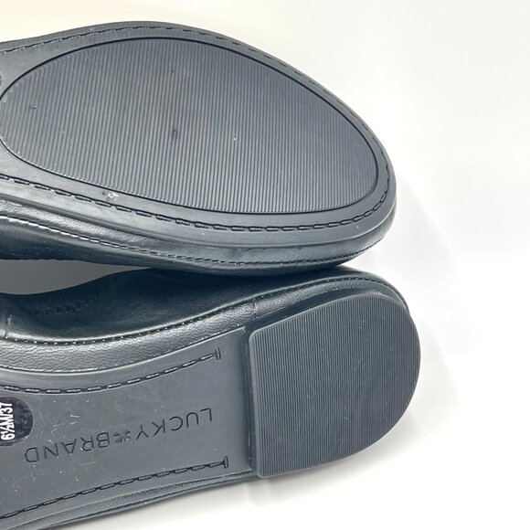 Lucky‎ Brand Womens Size 6.5 Emmie Black Leather Ballet Flats Shoes - Picture 8 of 9